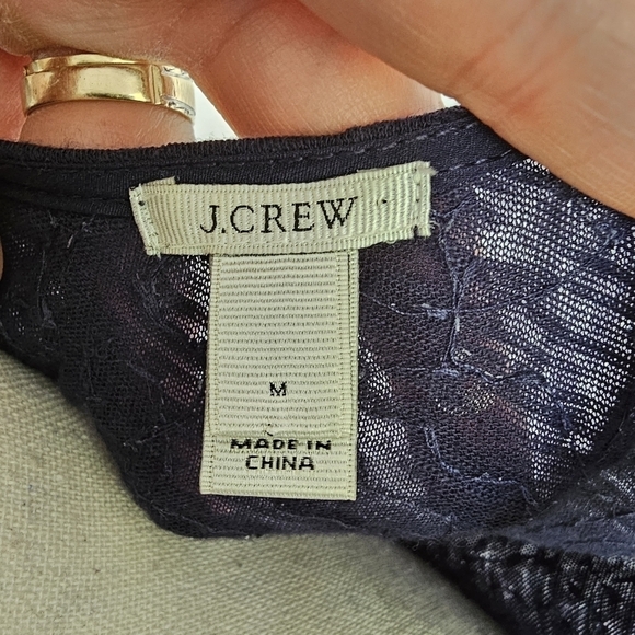 J. Crew Navy & Aqua Sequin Tank Top - Picture 7 of 9